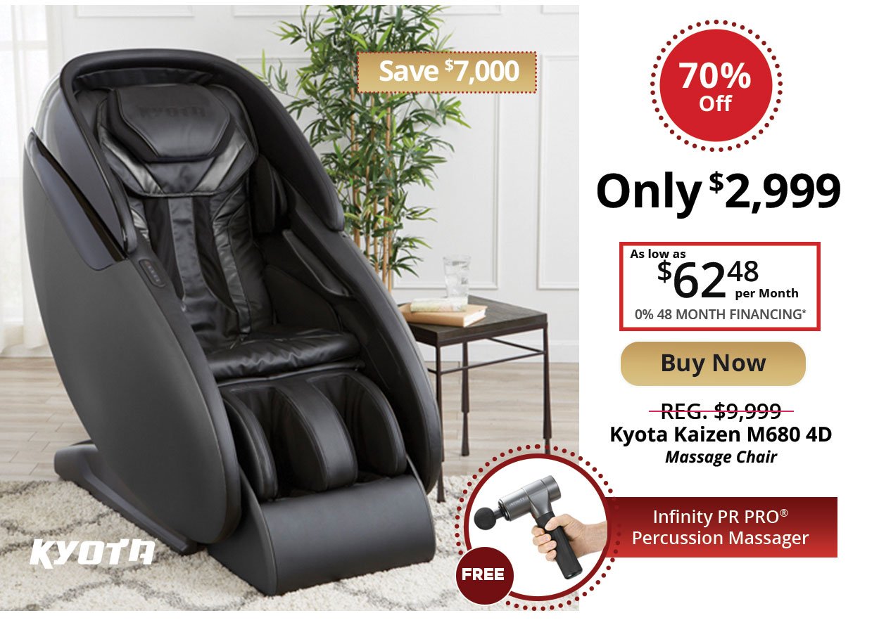 Kyota kaizen m680 3d best sale massage chair by infinity